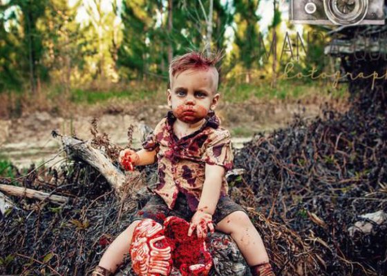 Sesja zombie na roczek dziecka, za którą kryje się łzawa historia